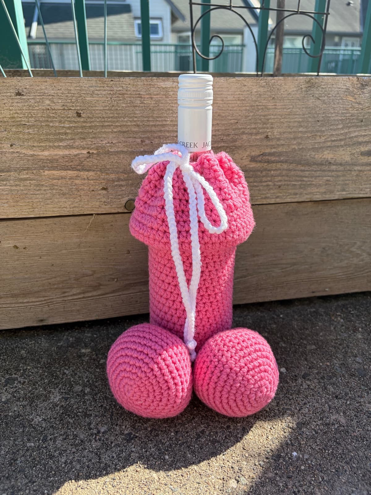 Penis wine bottle cover